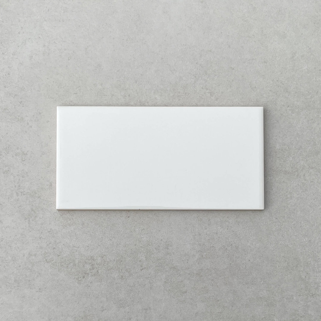200 × 100 mm Gloss White Ceramic Subway Wall Tile 4106 