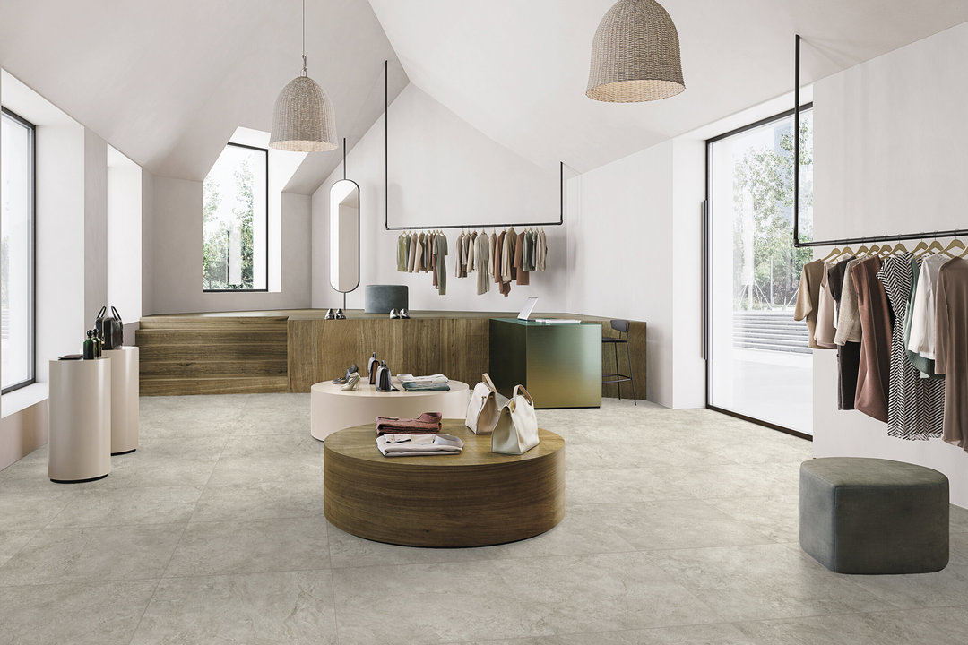 600 × 600 mm Osman White Travertine Look Rectified Matt Porcelain Tile 4354 