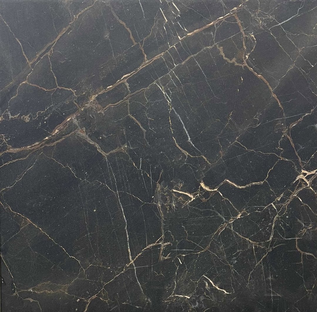 600 × 600 mm Lawu Marble Black In/Out Rectified Porcelain Floor Tile 22730 