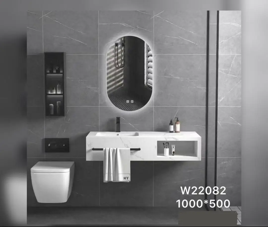 W22082 – Premium Floating Stone Vanity Suite