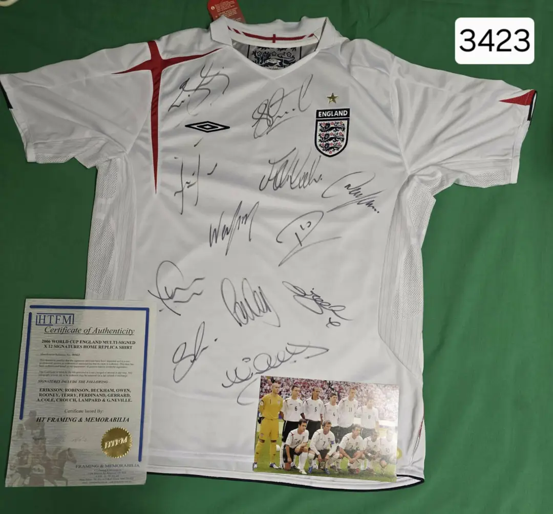 7 x Soccer Shirts Signed