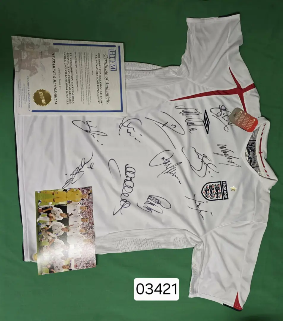 7 x Soccer Shirts Signed